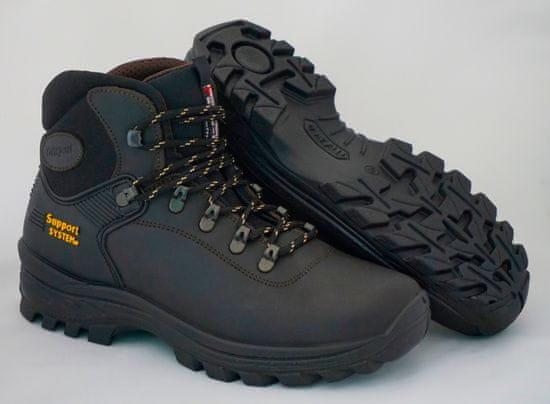 Grisport Temno rjavi moški polvisoki treking čevlji Buffalo 10242