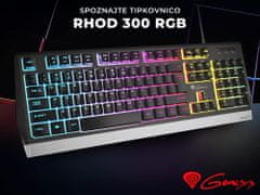 Genesis Rhod 300 RGB gaming tipkovnica, membranska, Anti-Ghosting, US