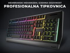 Genesis Rhod 300 RGB gaming tipkovnica, membranska, Anti-Ghosting, US