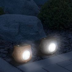 GARDEN OF EDEN 8x solarna LED svetilka v obliki kamna 80 x 56 x 70 mm