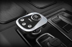 AMIO Bluetooth 5.0 FM oddajnik s polnilnikom 2,4A + APP Lokacija avtomobila, preizkus baterije
