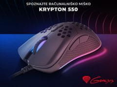Genesis Krypton 550 gaming miška, RGB, črna