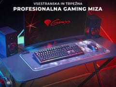 Genesis Holm 200 RGB gaming miza, 3x USB 3.0