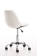 BHM Germany Pisarniški stol Emil, umetno usnje, bela barva