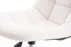 BHM Germany Pisarniški stol Emil, umetno usnje, bela barva