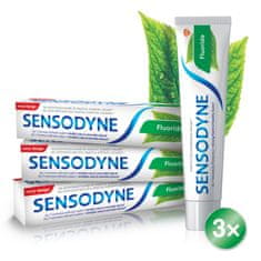 Sensodyne Fluoride zobna pasta, 75 ml, 3 kosi