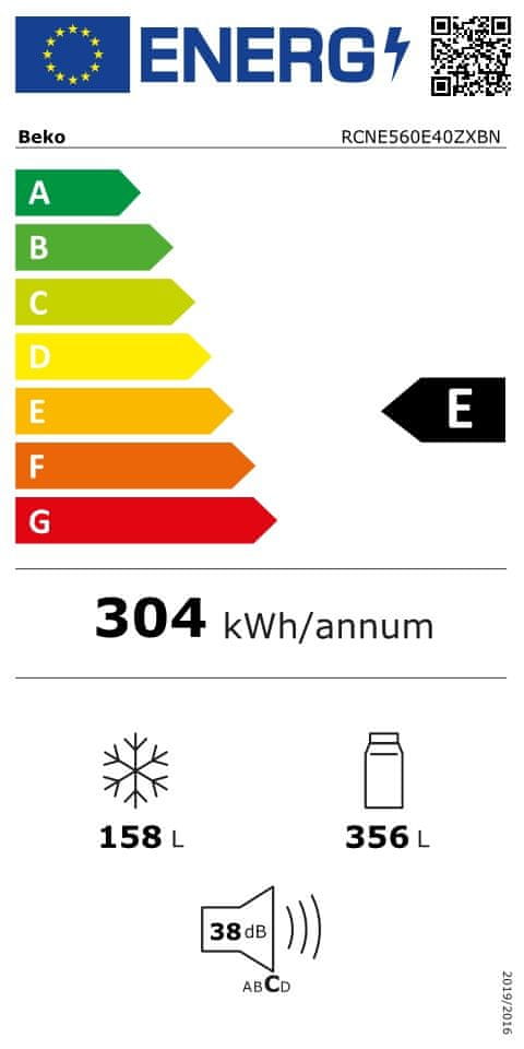 Beko RCNE560E40ZXBN kombinirani hladilnik