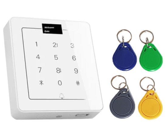 Mave RFID Kontrola dostopa z možnostjo izvoza podatkov preko USB - ohišje bele barve, 5 kos barvnih RFID obeskov brezplačno