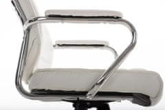 BHM Germany Pisarniški fotelj Rako, umetno usnje, bela barva