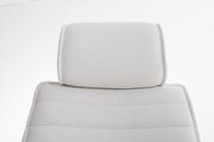 BHM Germany Pisarniški fotelj Rako, umetno usnje, bela barva