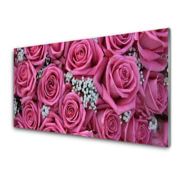 tulup.si Slika na akrilnem steklu Roses flowers rastlin 4 obešalnika
