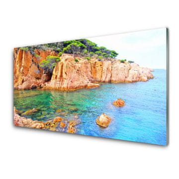tulup.si Slika na akrilnem steklu Morje landscape rocks 4 obešalnika