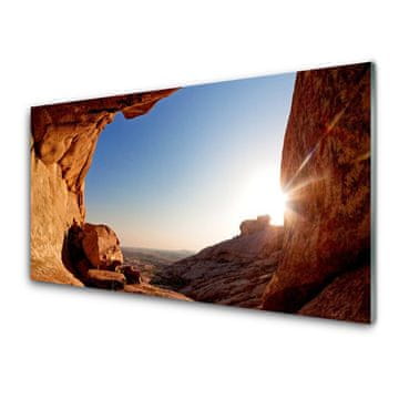 tulup.si Slika na akrilnem steklu Sun rock landscape 2 obešalnika