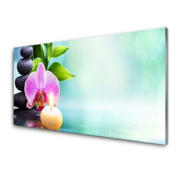 tulup.si Slika na akrilnem steklu Orchid voda narava 4 obešalnika