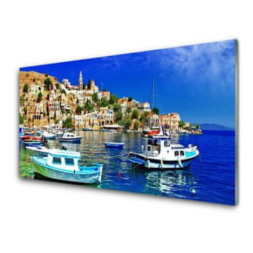 tulup.si Zidna obloga za kuhinju Mesto čoln sea landscape