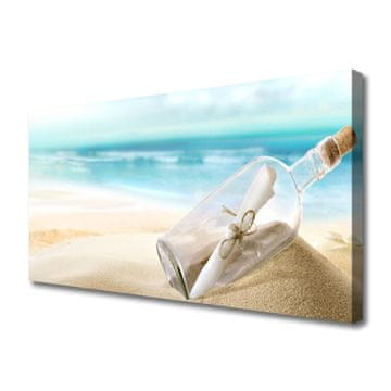 tulup.si Slika na platnu Plaža bottle art pismo