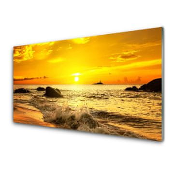 tulup.si Slika na akrilnem steklu Ocean beach landscape 4 obešalnika
