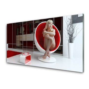 tulup.si Steklena slika Soba naked woman 2 obešalnika