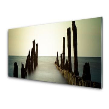 tulup.si Slika na steklu Sea sun landscape 4 obešalnika