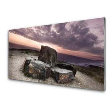 tulup.si Steklena slika Skala landscape 2 obešalnika