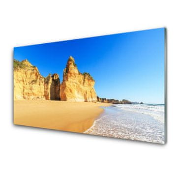 tulup.si Slika na akrilnem steklu Ocean beach landscape 2 obešalnika