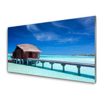 tulup.si Stenska plošča za kuhinjo Sea beach house arhitektura