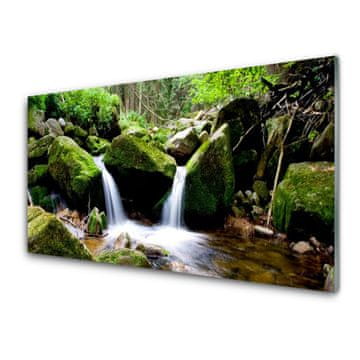 tulup.si Slika na akrilnem steklu Slap rocks nature 2 obešalnika
