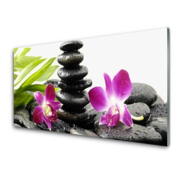 tulup.si Slika na akrilnem steklu Orchid zen spa stones 2 obešalnika