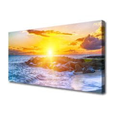 tulup.si Slika na platnu Sončni zahod ob morju 100x50 cm