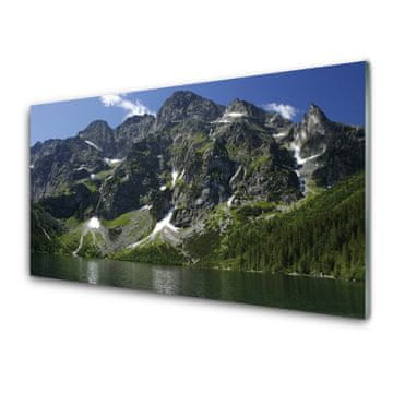 tulup.si Slika na steklu Lake forest mountain landscape 4 obešalnika