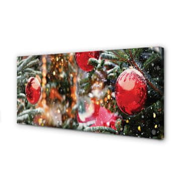 tulup.si Slika na platnu Sneg novoletne jelke baubles
