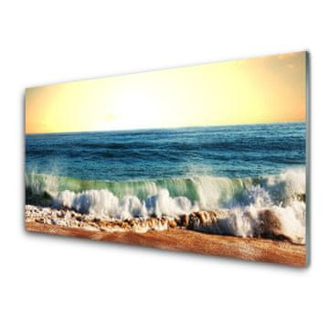 tulup.si Slika na akrilnem steklu Ocean beach landscape 4 obešalnika