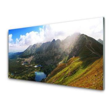 tulup.si Slika na akrilnem steklu Mountain travnik landscape 2 obešalnika