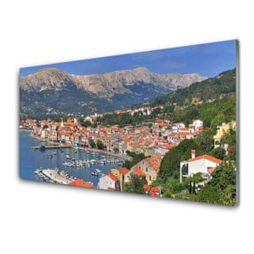 tulup.si Slika na akrilnem steklu Mesto mountain morje landscape 4 obešalnika