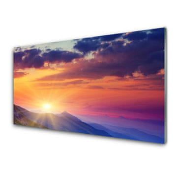 tulup.si Slika na akrilnem steklu Sun mountain landscape 4 obešalnika