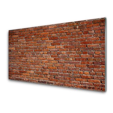 tulup.si Slika na steklu Brick wall opeke v zidu 4 obešalnika