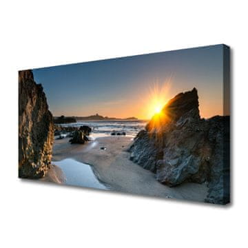 tulup.si Slika na platnu Rock beach sun landscape
