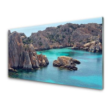 tulup.si Slika na akrilnem steklu Gulf rocks sea landscape 4 obešalnika