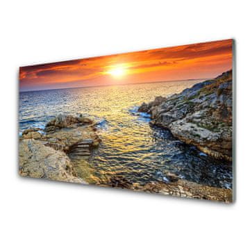 tulup.si Stenska plošča za kuhinjo Sea sun landscape