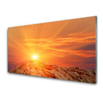 tulup.si Slika na akrilnem steklu Sun sky mountain landscape 4 obešalnika
