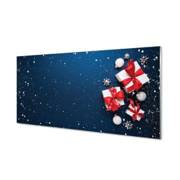 tulup.si Slika na akrilnem steklu Darila baubles sneg 2 obešalnika