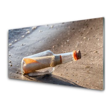 tulup.si Slika na steklu Pismo bottle beach art 2 obešalnika