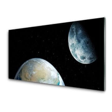 tulup.si Slika na akrilnem steklu Zemlja moon vesolje 4 obešalnika