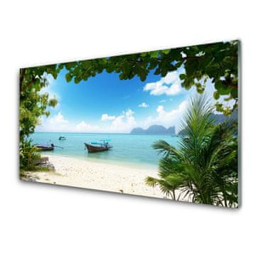 tulup.si Slika na akrilnem steklu Čoln sea landscape 2 obešalnika