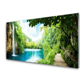 tulup.si Slika na akrilnem steklu Slap lake nature 2 obešalnika