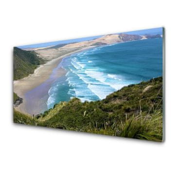 tulup.si Slika na steklu Plaža morje landscape 4 obešalnika