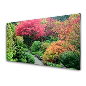 tulup.si Steklena slika Tree flower garden narava 2 obešalnika