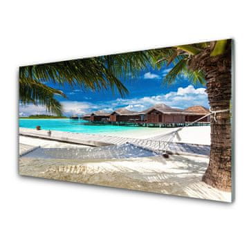 tulup.si Slika na akrilnem steklu Ocean beach landscape 2 obešalnika