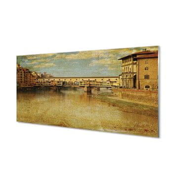 tulup.si Slika na akrilnem steklu Italija river mostovi stavbe 2 obešalnika