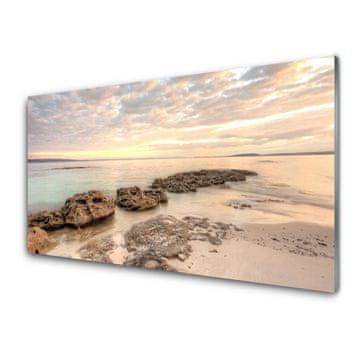tulup.si Slika na steklu Sea beach landscape 4 obešalnika
